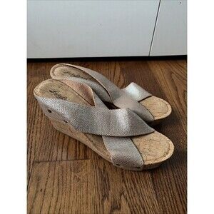 Lucky Brand Platform Wedge Chunky Cork Sandals Size 10